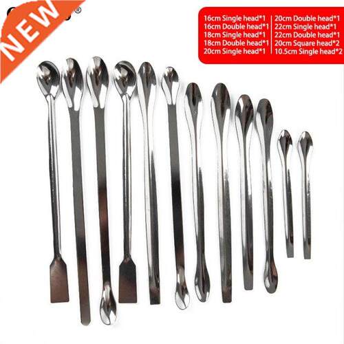 12pcs Stainless Steel Lab Spoon Spatula/Laboratory Sampling