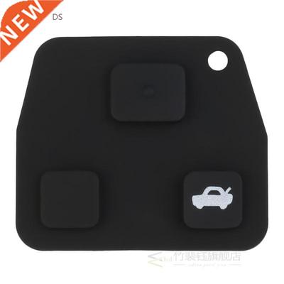 1pc Replacement 3 Button Rubber Remote Key Push Pad For Toyo