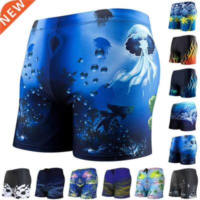 Men's Swimming Trunks Beach Shorts Boxer Briefs Men Male Swi