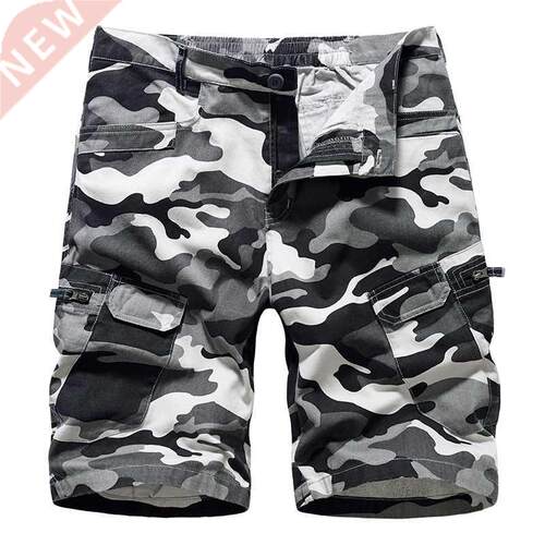 30-40 Men Camouflage Cargo Shorts Pockets 2022 New Summer Ca