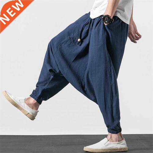 M-6XL 7XL Plus size men's cotton linen pants fashion 2020 Au