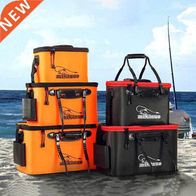 Portable EVA Fishing Bag Foldable Thickened Live Fishing Tan