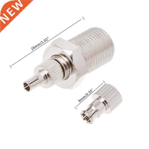1 Pc Silver F Female To TS9 & CRC9 Male Plug Coaxial