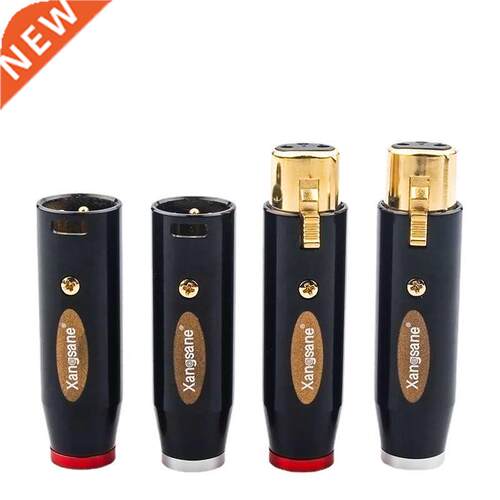 4Pcs HiFi Audio Adapter XLR Plug High-end Gold-plated 3 Pins