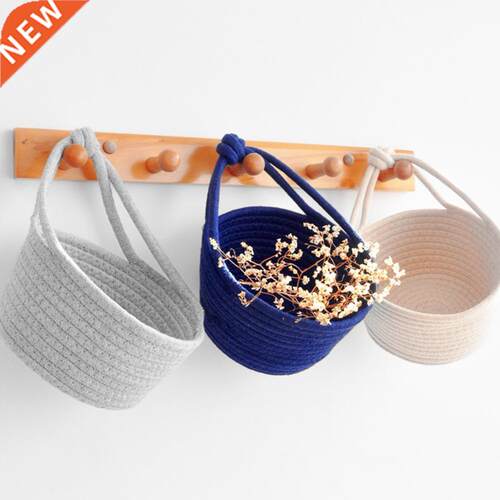 Woven Hanging Basket Saving Space Water-proof Cotton Rope Su