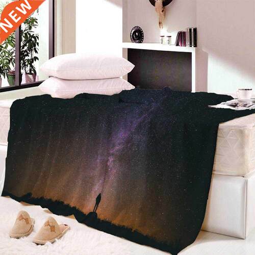 Starry Night Sky Universe Space Soft Warm Flannel Blankets