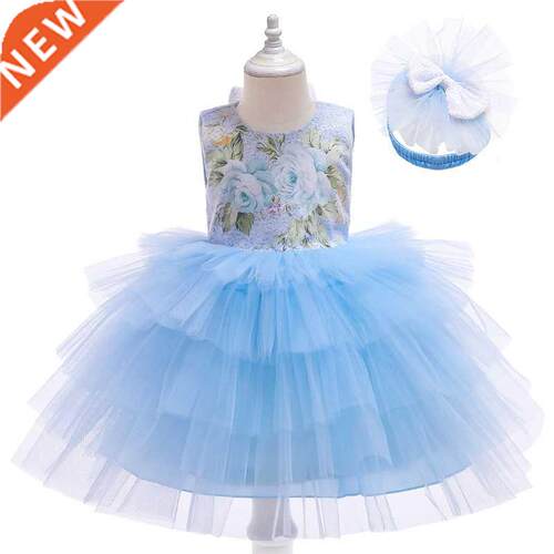 Girls' one-year-old dresses, children's dresses, gauze princ