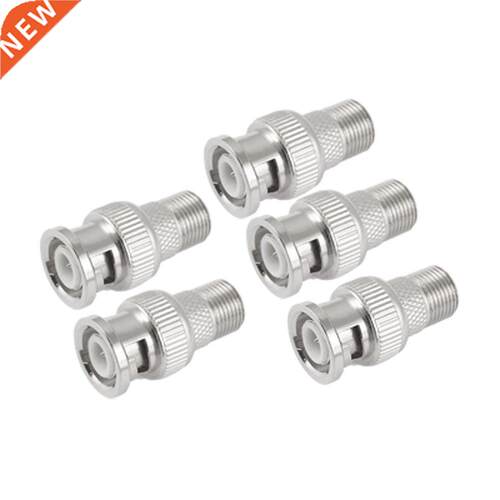 F Female to BNC Male Coax RF Connector RG6 RG59 Adapter x 5