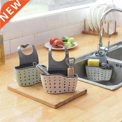 Kitchen Utensils Sink Double Drain Bag Storage Rack for