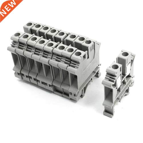 10Pcs Gray UK6N Screw Clppng Contact Termnal Block 800V 5