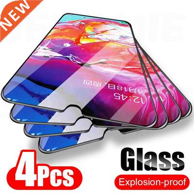 4Pcs Full Cover Tempered Glass For Samsung Galaxy A50 A70 A5