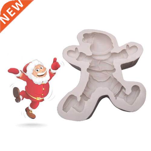 Santa Cookie Moulds Fondant Cakes Decor Tools Silicone Mold