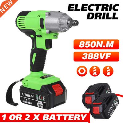 850Nm 388VF 22890MAH Brushless Electric Impact Wrench Rechar