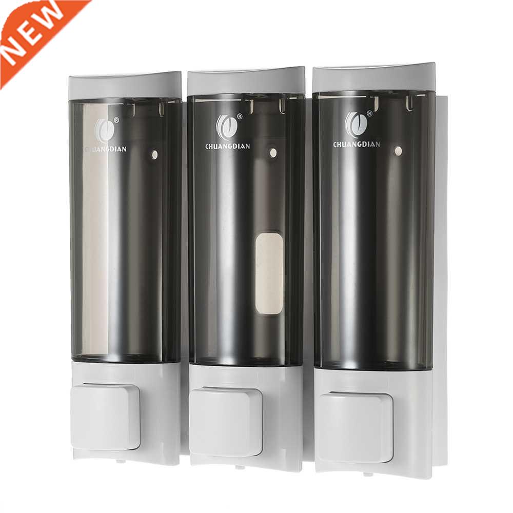 Manual Soap Dispensers Wall-mounted Three Chamber Shampoo Bo