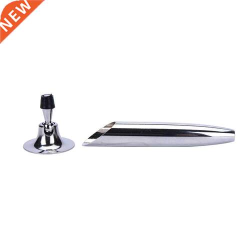 1pc Metal Tabletop Rotating Base Pen Holder Silver Table Pen