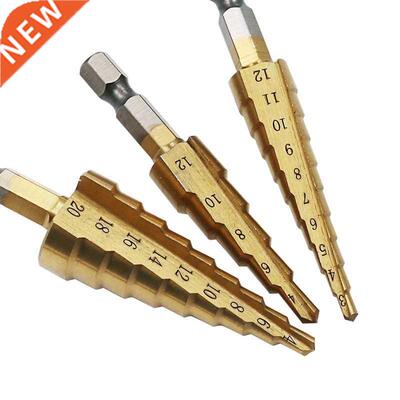 Hss Steel Titanium Coated Step Drill Bits 3-12mm 4-12mm 4-20