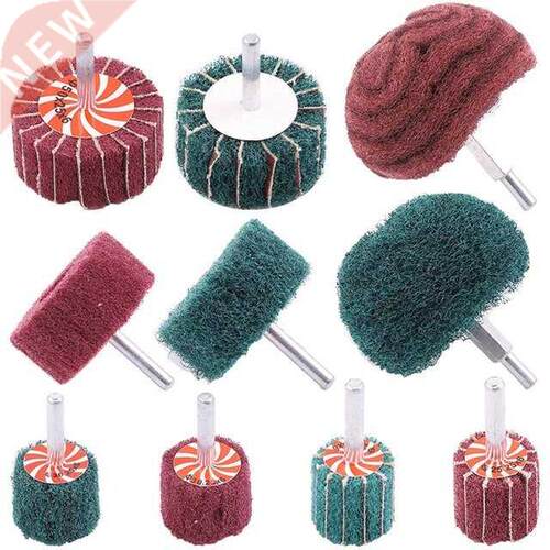 10 Pack Non Woven Abrasive Wheel Drill Buffing Attachment Se