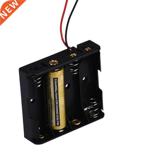 Box Holder For 4 x  With Wire Leds Plstic Bttery Storg