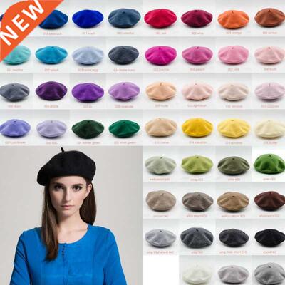 Women Girls Beret French Artist Warm Wool Winter Beanie Hat