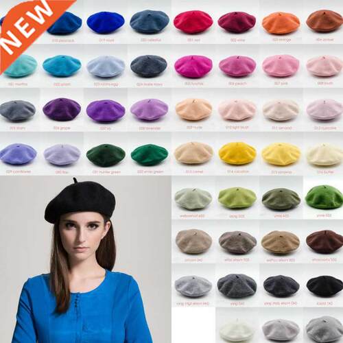 Women Girls Beret French Artist Warm Wool Winter Beanie Hat