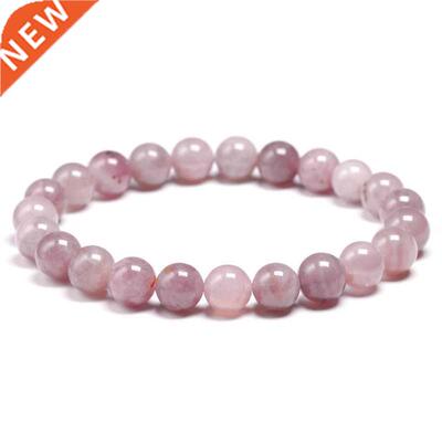 Madagascar Natural Rose Quartz Bead Bracelet Women Girls Fas