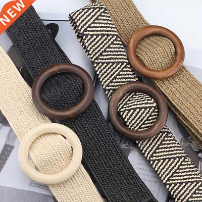Vintage Boho Braided Waist Belt Summer Solid Female Belt Rou