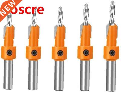 8mm Shank HSS Countersink Drill Bit Set with Stop Collars Wo