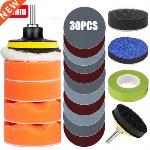3Inch Car Polishing Kit Sponge Foam Pad Auto Headlight Wheel