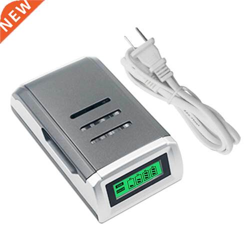 US 4 Slots LCD Battery Charger Charging for AA / AAA NiCd Ni