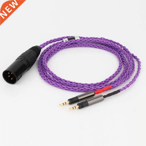 Preffair 19AG XLR 4POLES male 8 Core Transparent Silver Pla