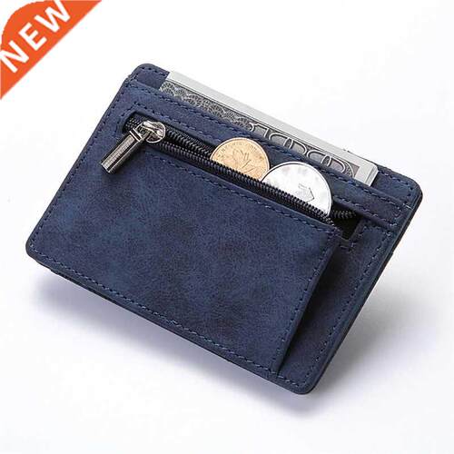 Ultra Thin Mini Wallet Men's Small Wallet Business PU Leathe