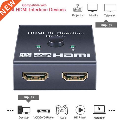 4K Bi-Direction HDMI 1.4 Cable Switch Switcher Splitter Hub