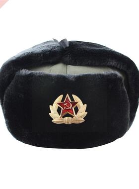 Soviet Army Military Badge Russia Ushanka Winter Bomber Hats