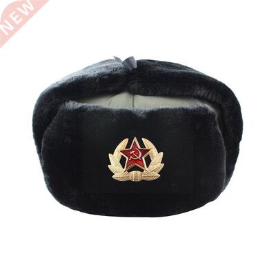 Soviet Army Military Badge Russia Ushanka Winter Bomber Hats