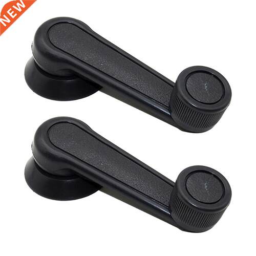 2 Pcs Black Car Window Connect Winder Handle Crank Door Leve