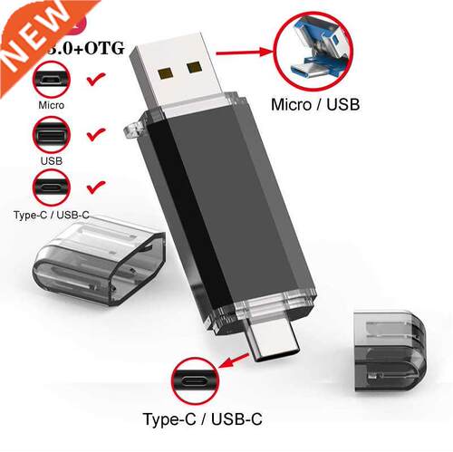 UBS 3.0 OTG USB Flash Drive 64GB Pen Drive 3 in 1 Type C &am