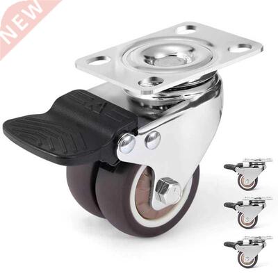 2 Inch Brake Swivel Caster Wheels For Trolley Pallet Univers