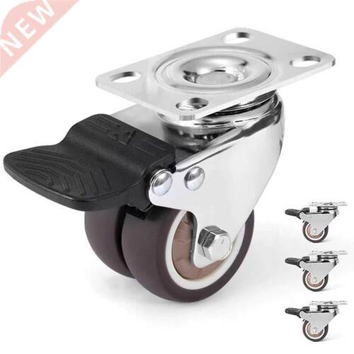2 Inch Brake Swivel Caster Wheels For Trolley Pallet Univers