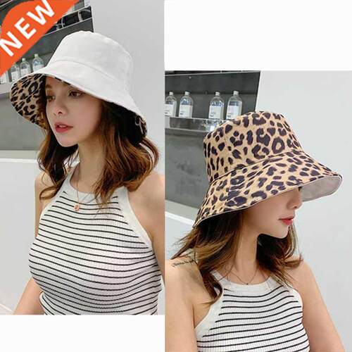 Women Leopard Print Bucket Comfortable Breathe Foldable Men