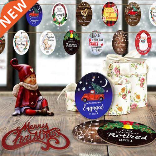 2022 Christmas Wooden Door Sign Reindeer Plaque Wall Home Tr