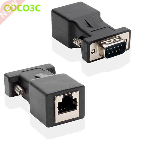9Pin RS232 Male to RJ45 Female Connector Card DB9 Serial Por
