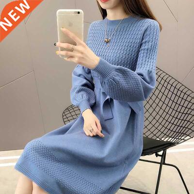 Casual O-Neck Large Size Loose Solid Autumn Winter Sweater D