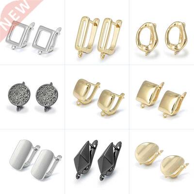1 Pair Gold/Silver Color Earring Hooks Finding Accessories F