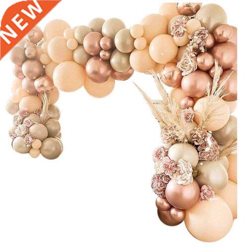 116 Pcs Blush Blloon Grlnd rch Kit, Pstel Ivory Nude Br