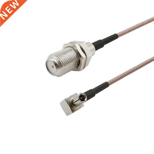 1Pcs F Female Jack to TS9 Male Plug Right Angle Wire Connect