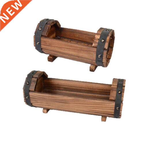 Carbonized Wooden Flower Pot Succulent Plant Potted Planter