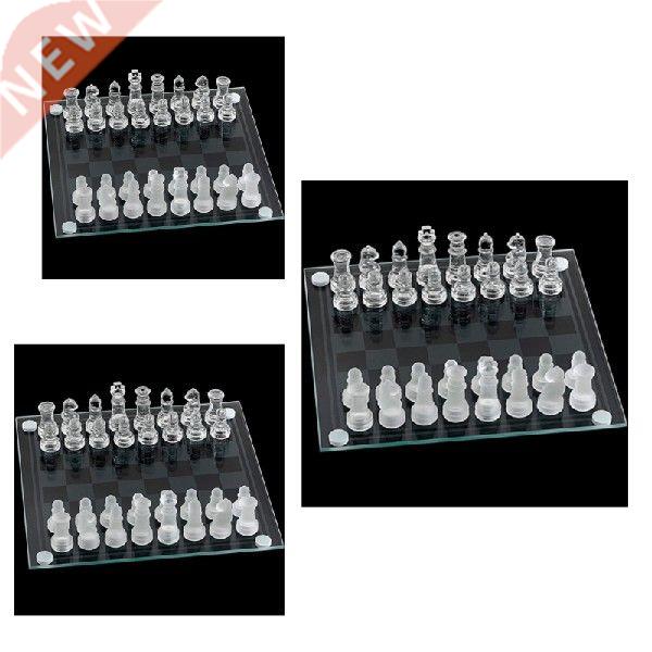 Exquisite Glass Chess Gae Set, Solid Glass Chess Pieces
