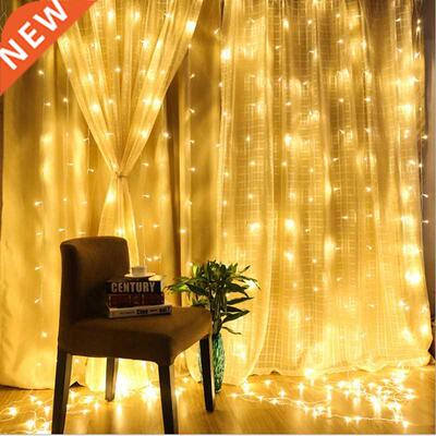 X/6XM LED Curtain String Light Icicle Lights Christmas Fa