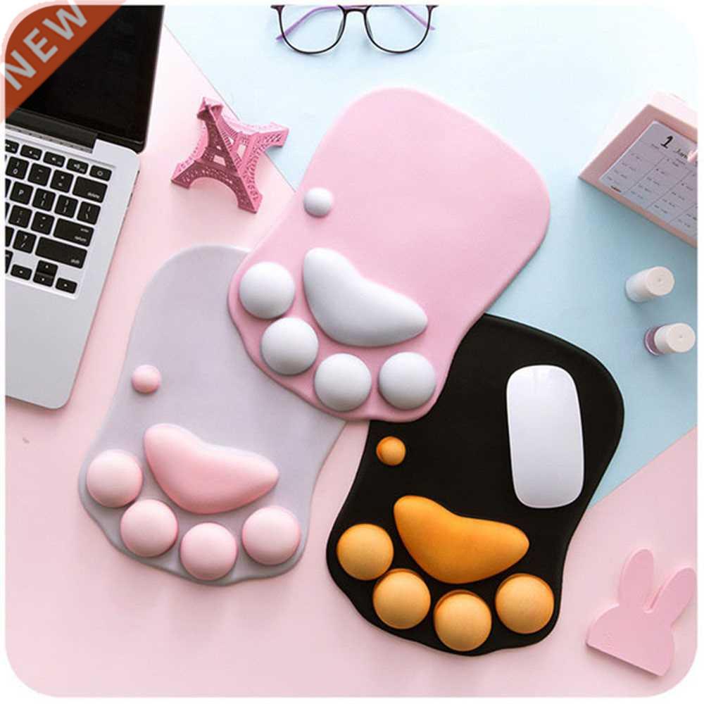 Cute Cat Paw ouse Pad Kawaii Gaing Desk Pad Nonslip Silico