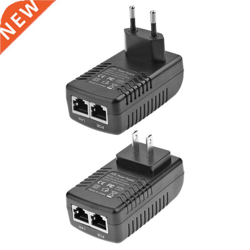 24V 0.5A 12W Wall Plug POE Injector Ethernet Adapter IP Phon